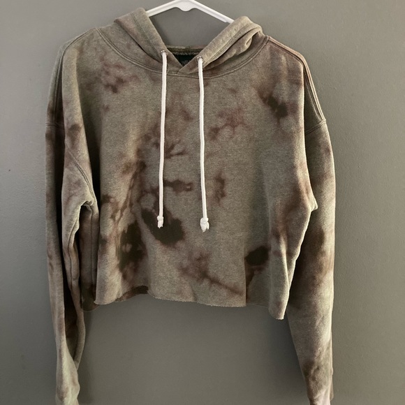 Wild Fable Bleach dyed cropped hoodie